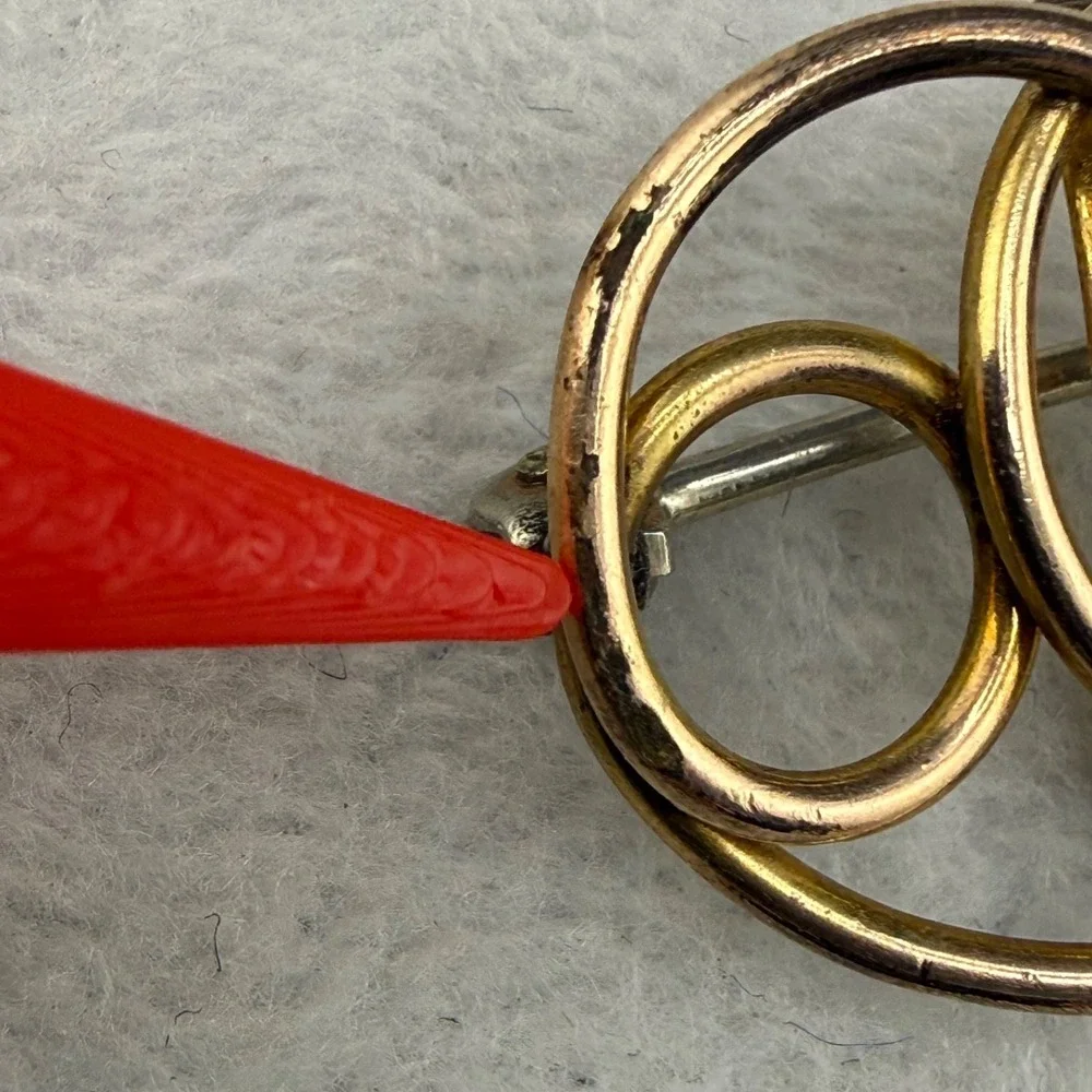 Vintage Gold Filled Brooch Knot Pocket Watch Pin